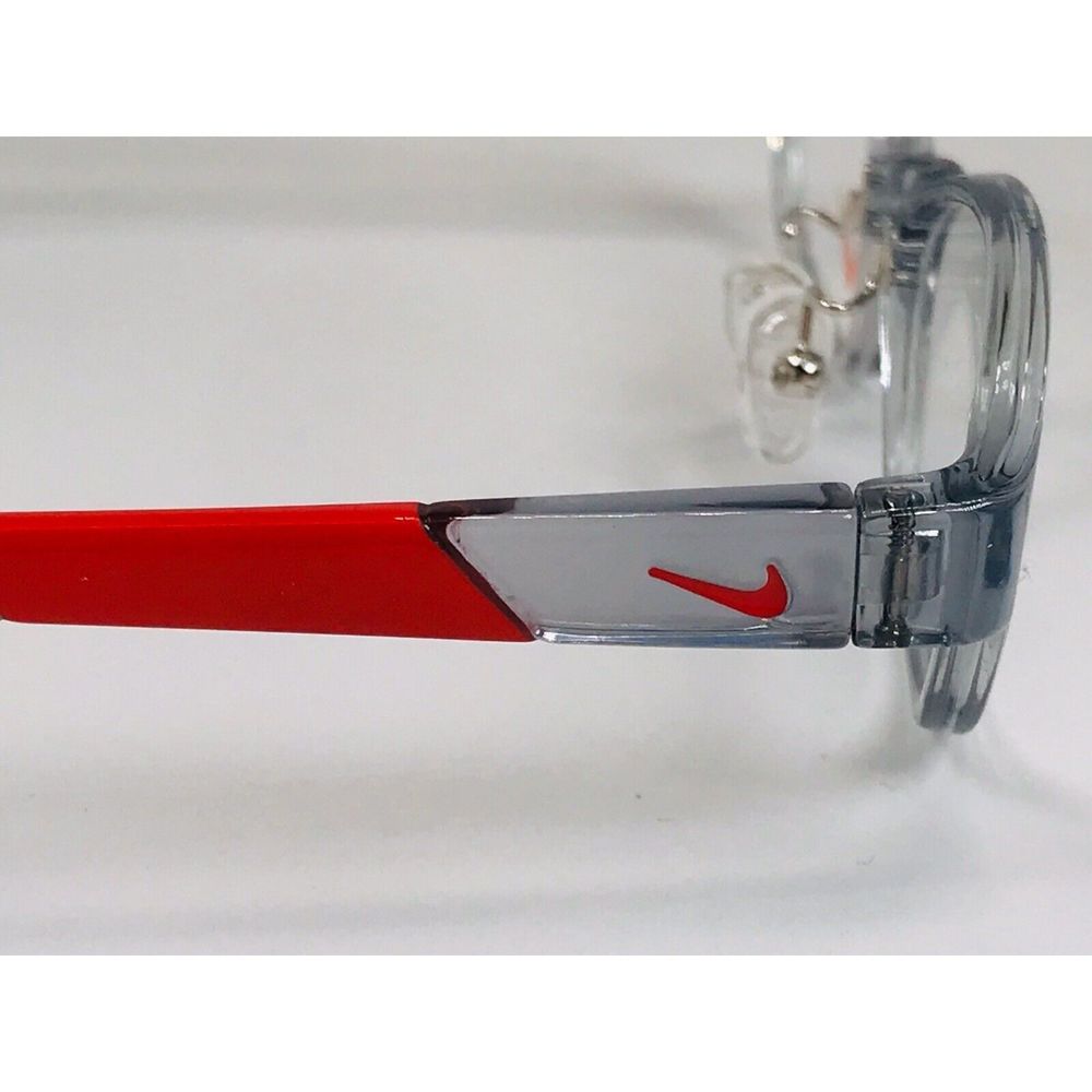 New KIDS NIKE 5008AF 032 Grey & Red Eyeglasses 47mm with Nike Case - Picture 7 of 12